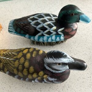 Vintage Wood Duck shoe brushes